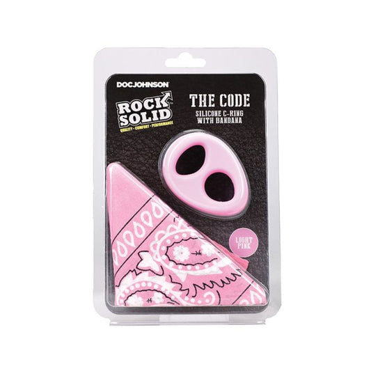 Rock Solid The Code 'Pink' Cock Ring w/Bandana