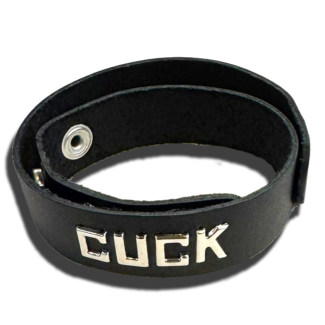 Leather Wordband Collar - Cuck