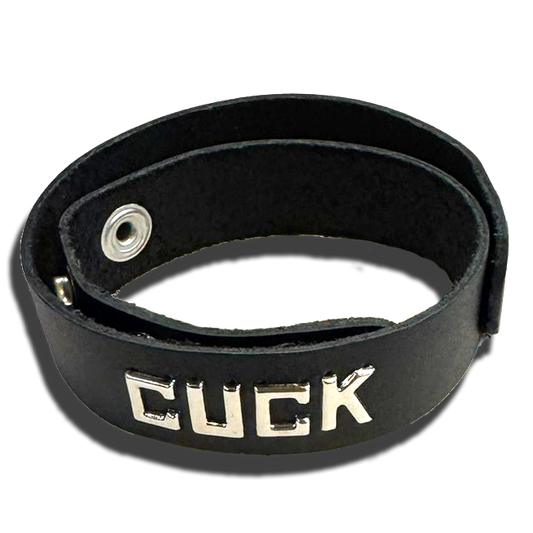 Leather Wordband Collar - Cuck