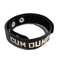 Leather Wordband Collar - Cum Dump