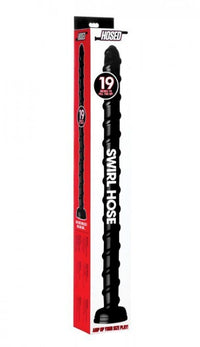 Hosed 19" Swirl Hose Dildo -Black