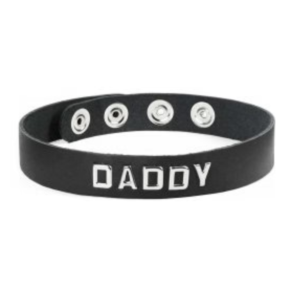 Leather Wordband Collar - Daddy