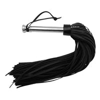 Rouge Leather Flogger with Steel Handle - Black