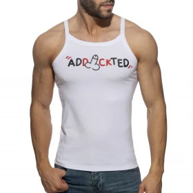 Addicted Dick Addickted Tank Top - White