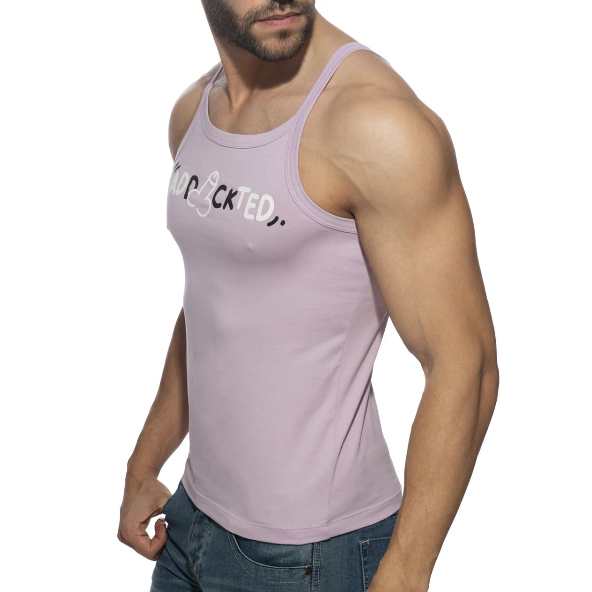 Addicted Dick Addickted Tank Top - White