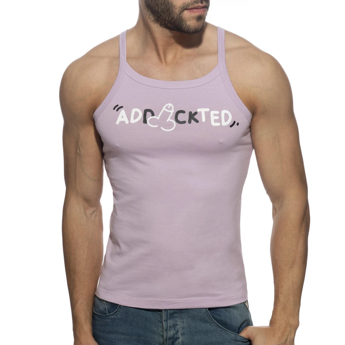 Addicted Dick Addickted Tank Top - White