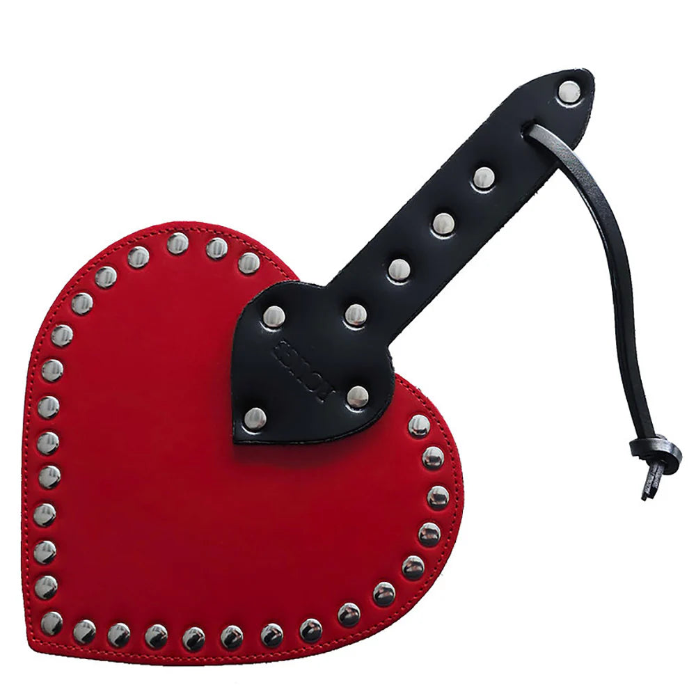 ROUGE Leather 'Heart' Paddle -Red