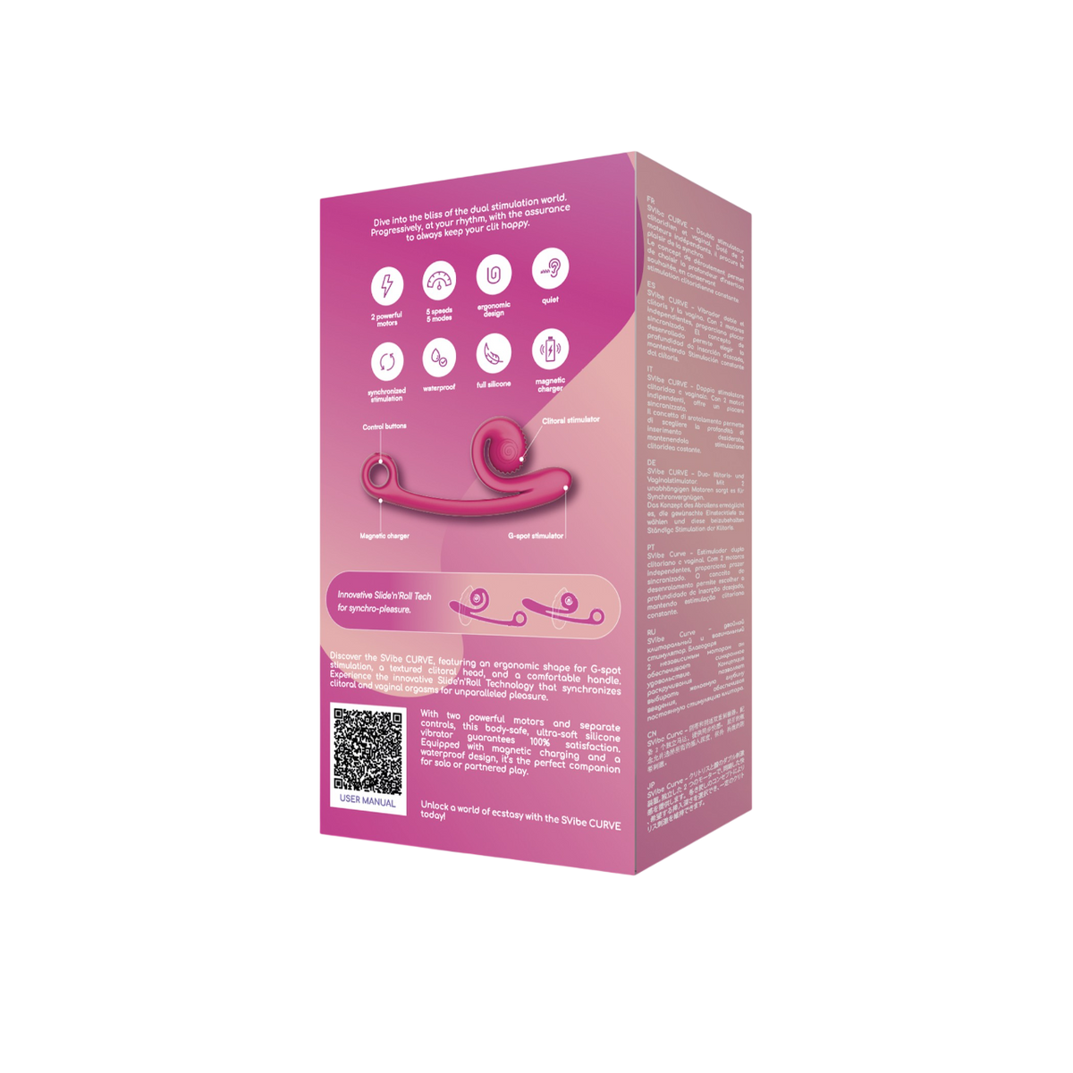 SVibe Snail Curve Vibrator - Pink - view 3