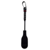 Rouge Mini Leather Oval Paddle Crop 10&quot; -Black