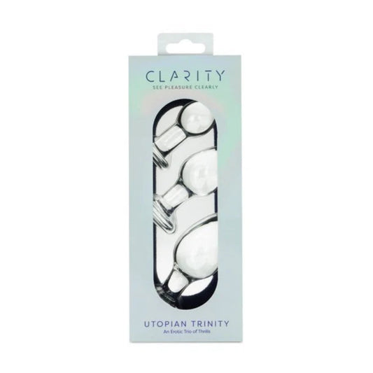Clarity - Glass - Utopian Trinity Anal Plugs 3pc Set