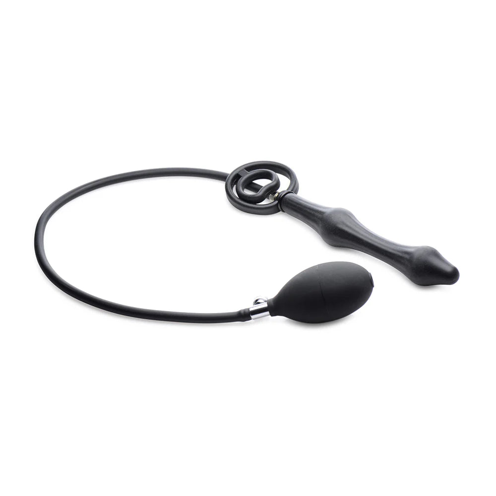 MS 'Devils Rattle' Inflatable Anal Plug w/ Cock and Ball Ring