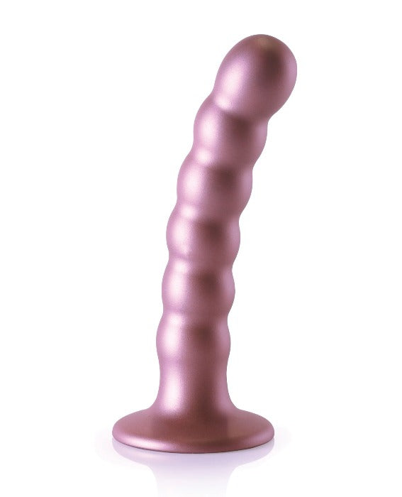 Ouch! 5" Beaded G-Spot Dildo -Rose Gold