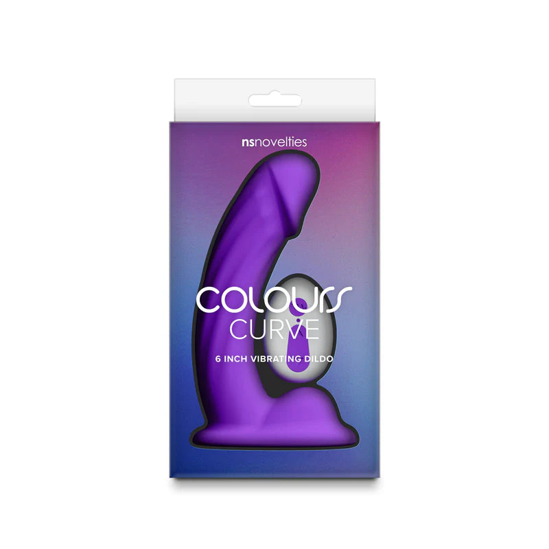 Colours 'Curve' Vibrating  6" Dildo -Purple