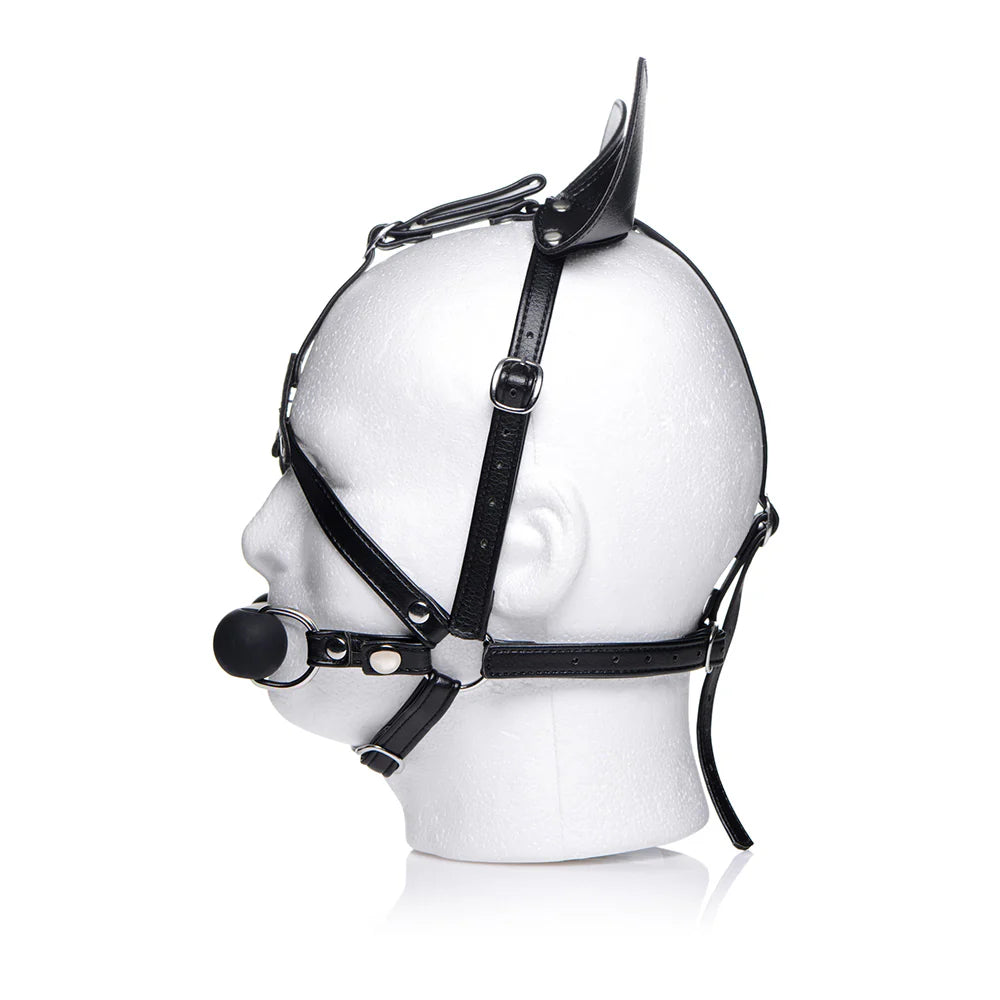 MS ''Dark Horse'' Pony Head Harness w/ Silicone Bit