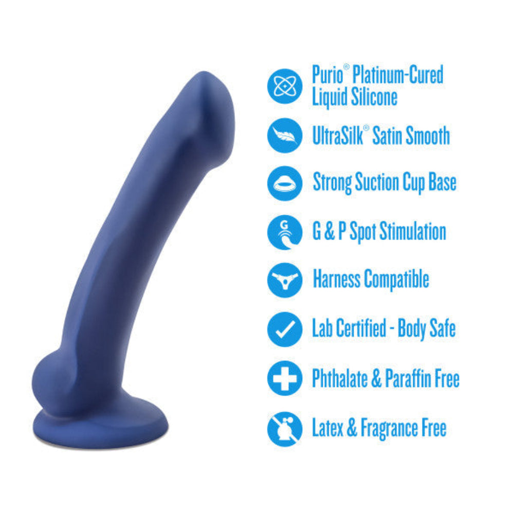 Avant D10 Ergo Mini Dual Density Dildo - Indigo