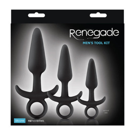 Renegade Men's Tool Kit "Anal Plug Set" Black 3 Sizes