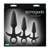 Renegade Men's Tool Kit &quot;Anal Plug Set&quot; Black 3 Sizes