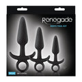 Renegade Men's Tool Kit ''Anal Plug Set'' Black 3 Sizes
