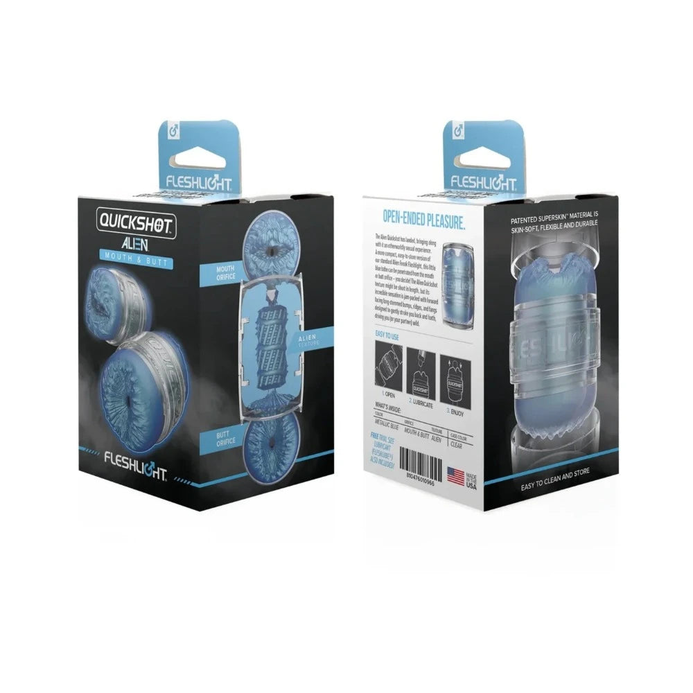 Fleshlight "Alien Mouth & Butt" Quickshot Stroker -Blue