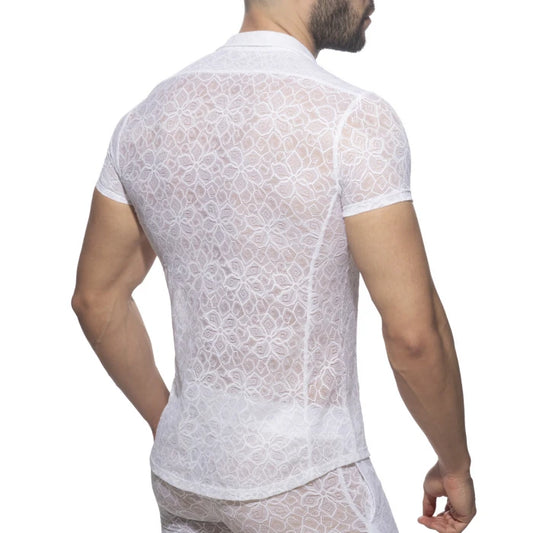 Addicted Flowery Lace Shirt - White