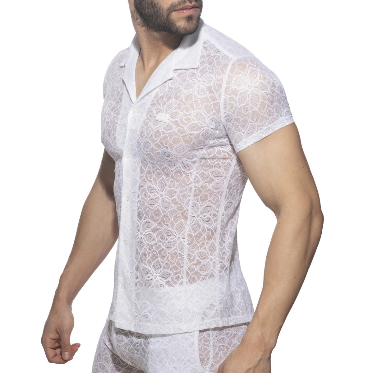 Addicted Flowery Lace Shirt - White