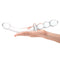 Glas 12" Girthy Ribbed G-Spot Dildo With Handle Grip