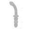 Glas 12" Girthy Ribbed G-Spot Dildo With Handle Grip