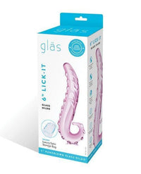 gläs Lick-It 6" Glass Dildo -Pink