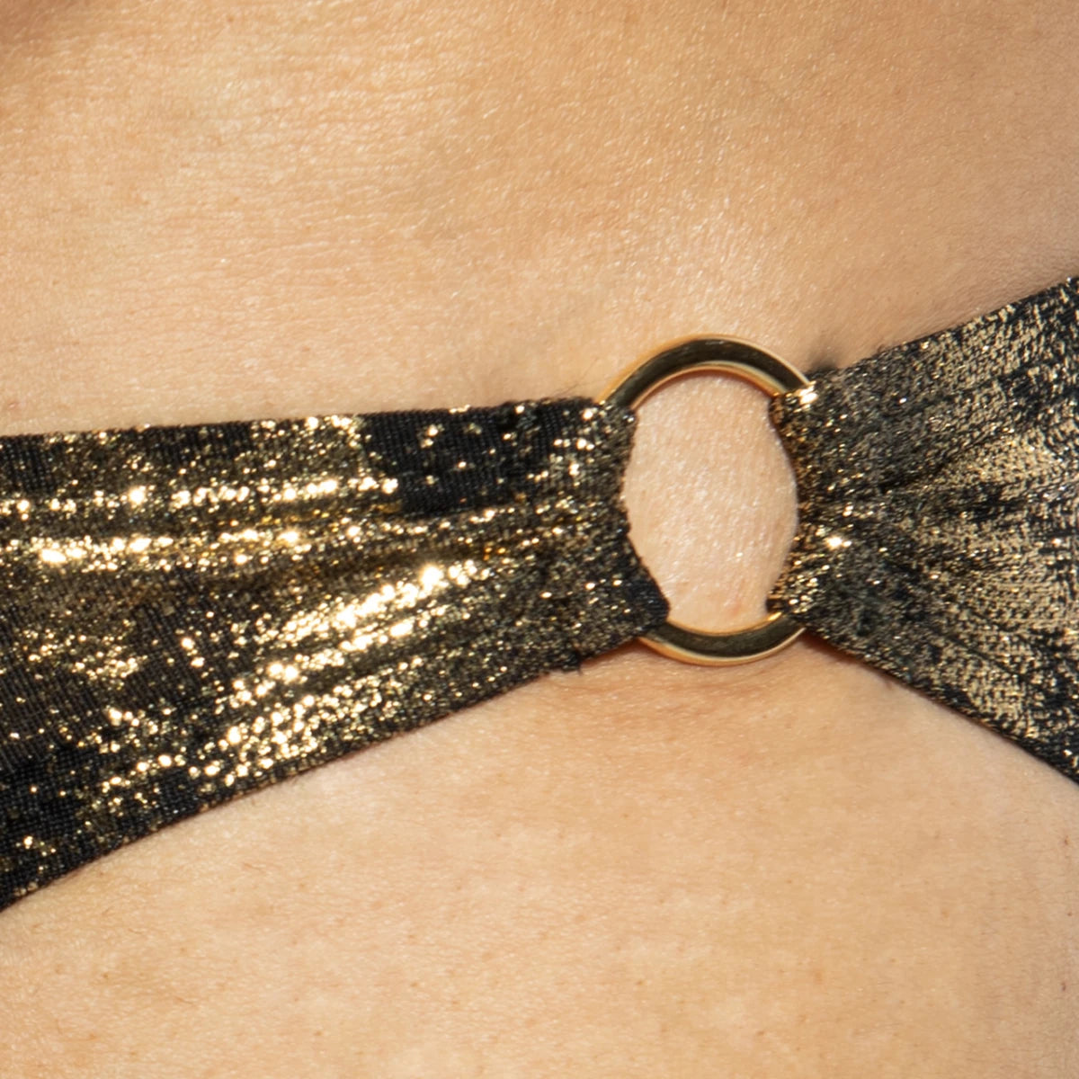 ES Collection Gold + Gold Bikini Brief Black gallery