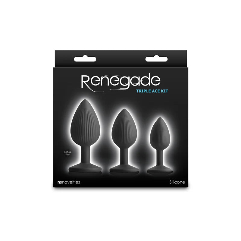 Renegade Triple Ace Anal Plug Set - 3pk