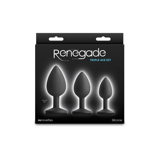 Renegade Triple Ace Anal Plug Set - 3pk
