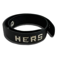 Leather Wordband Collar - Hers