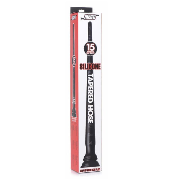 Hosed 15" Tapered Anal Hose -Black