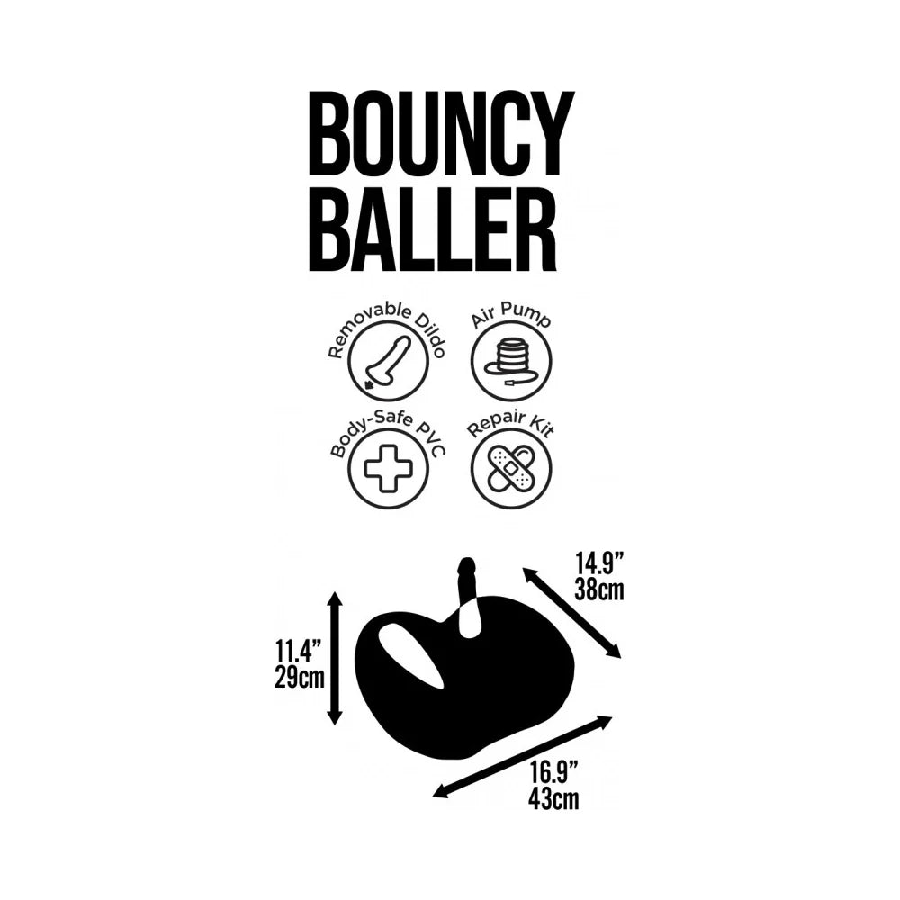 Bouncy Baller "Inflatable Sex Cushion" w/Dildo