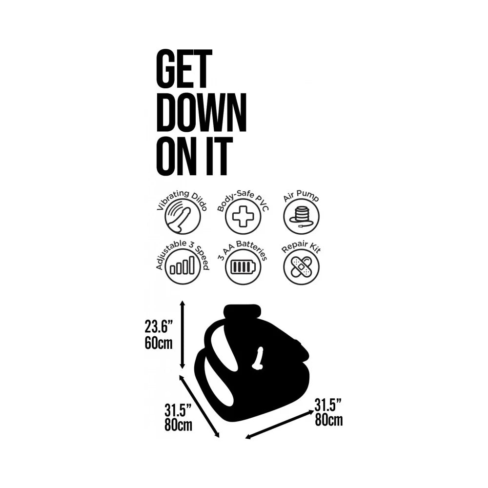 Get Down On It "Inflatable Sex Cushion" w/Vibrating Dildo