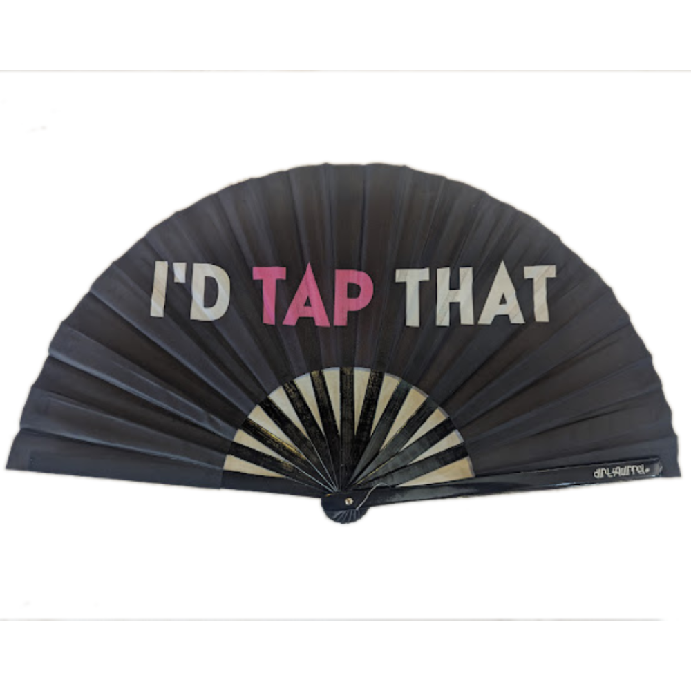 I'd Tap That Pride Hand Fan - Wooden