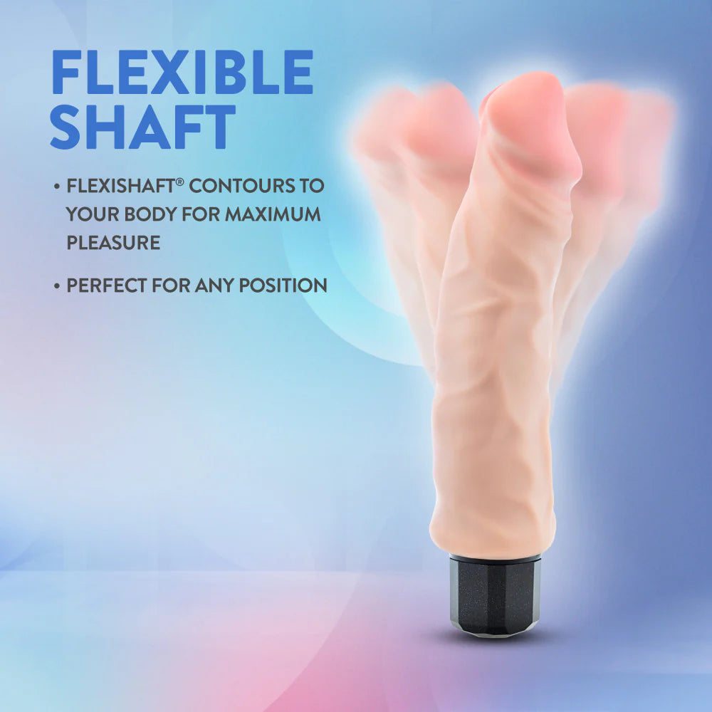 Au Naturel 'Big Easy' 9 Inch Vibrating G-Spot Dildo -Beige