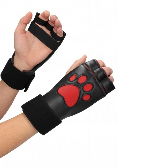 Ouch! "Puppy Paw" Neoprene Gloves -Red