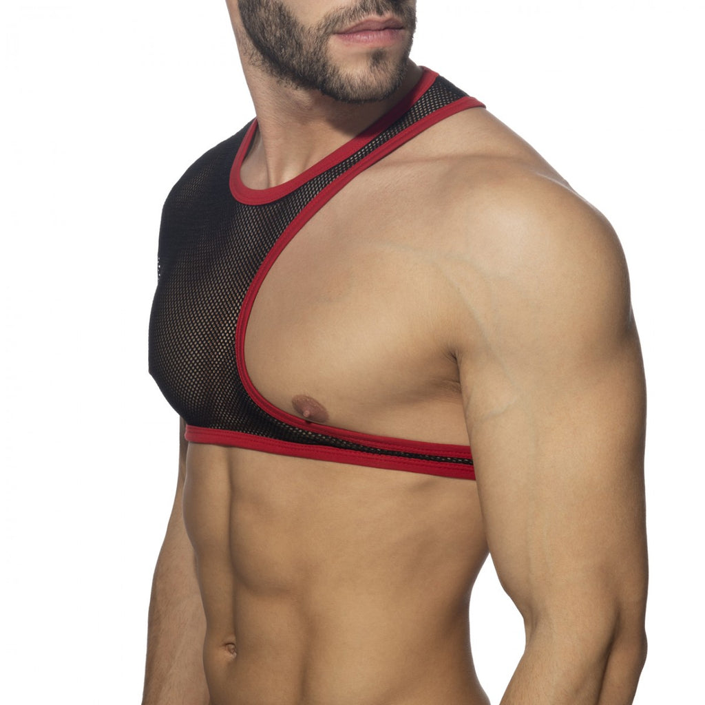 AD Fetish Irregular Mesh Crop Top