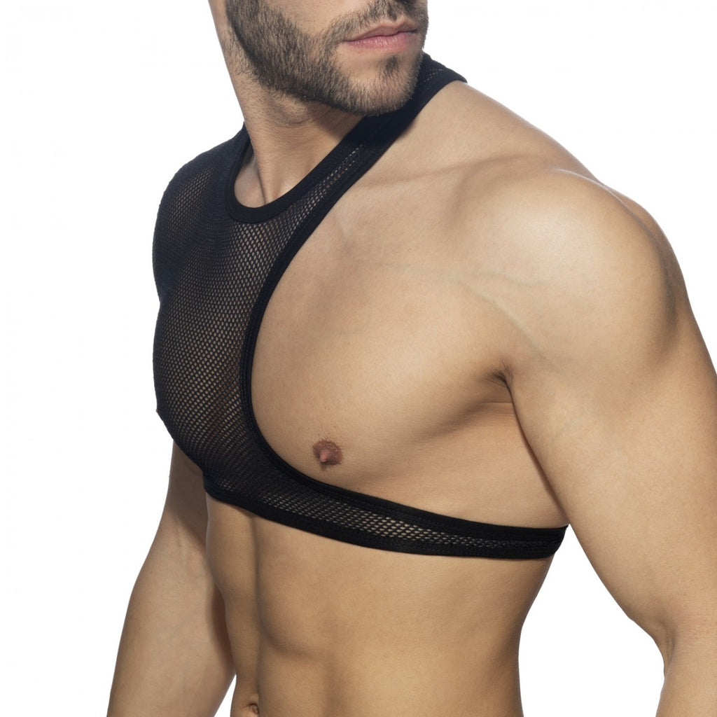 AD Fetish Irregular Mesh Crop Top
