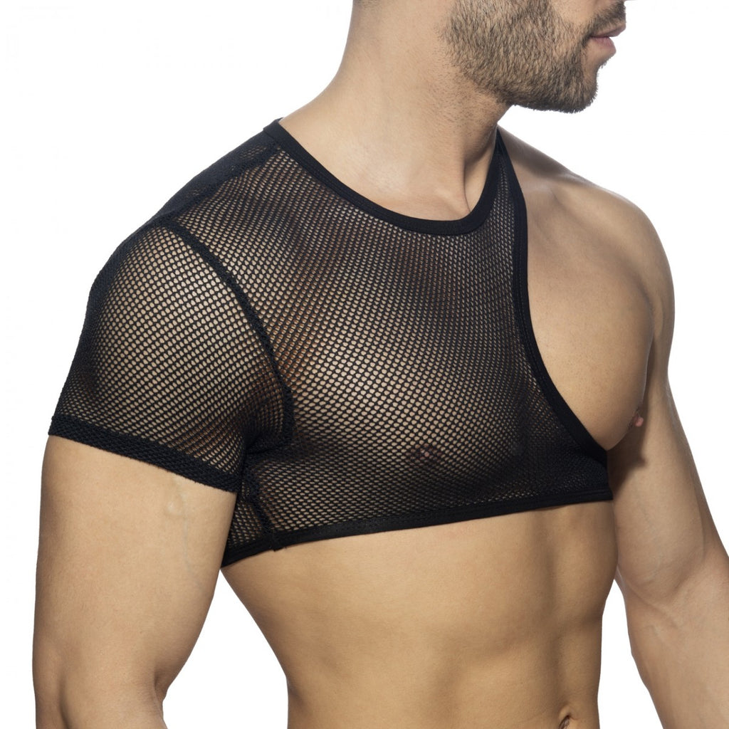 AD Fetish Irregular Mesh Crop Top