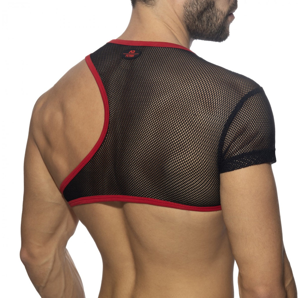 AD Fetish Irregular Mesh Crop Top