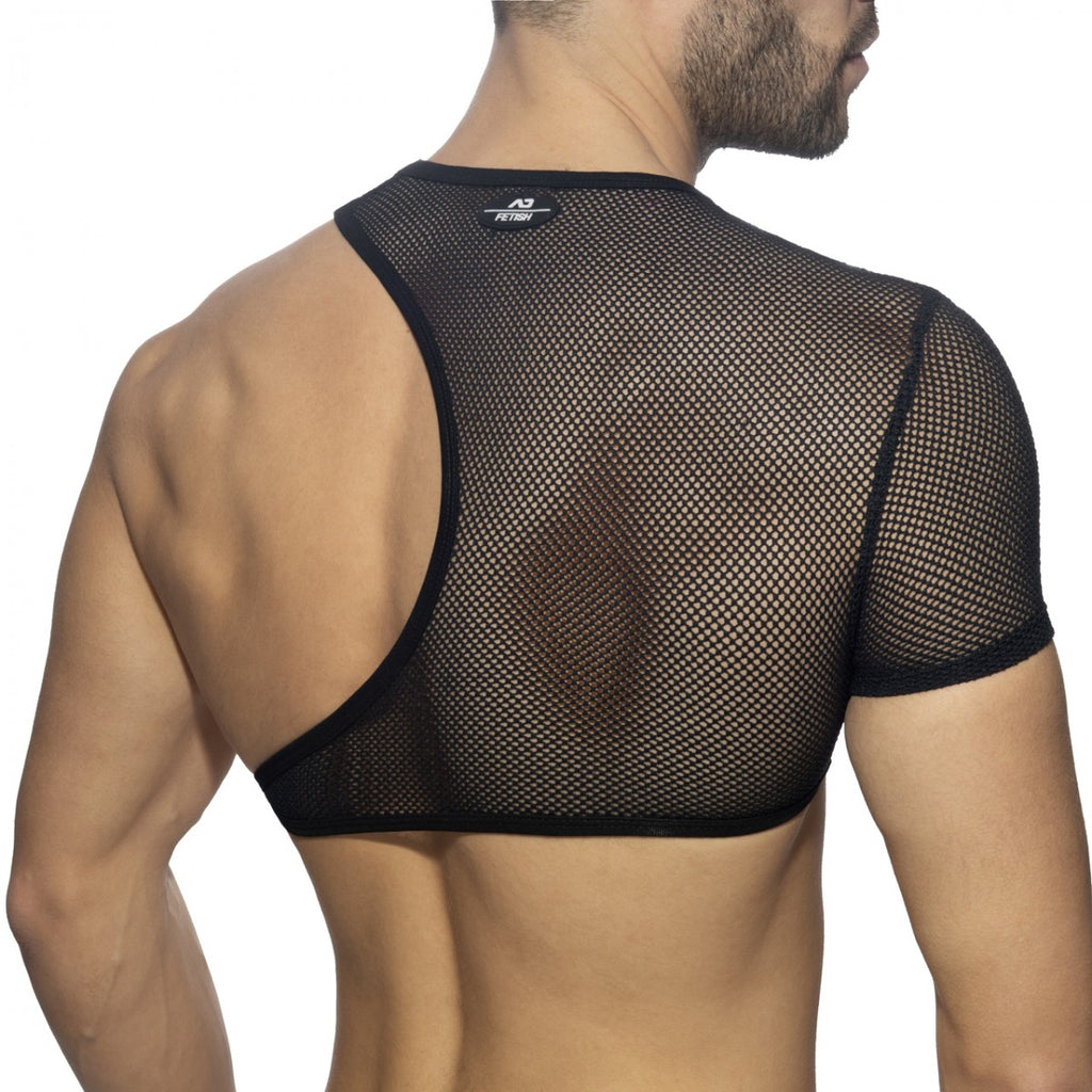 AD Fetish Irregular Mesh Crop Top