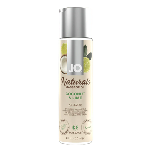 JO Naturals Massage Oil 4oz -Coconut & Lime