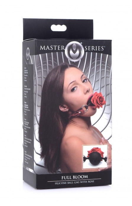 MS "Full Bloom" Silicone Ball Gag W/ Rose