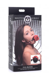 MS "Full Bloom" Silicone Ball Gag W/ Rose