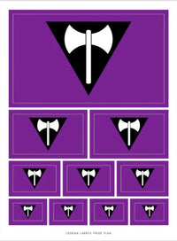 CC ''Lesbian Labrys'' Pride Flag Stickers