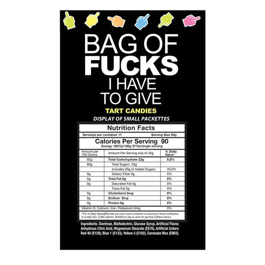Bag Of Fucks I Have To Give