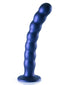 Ouch! 8" Beaded G-Spot Dildo -Blue