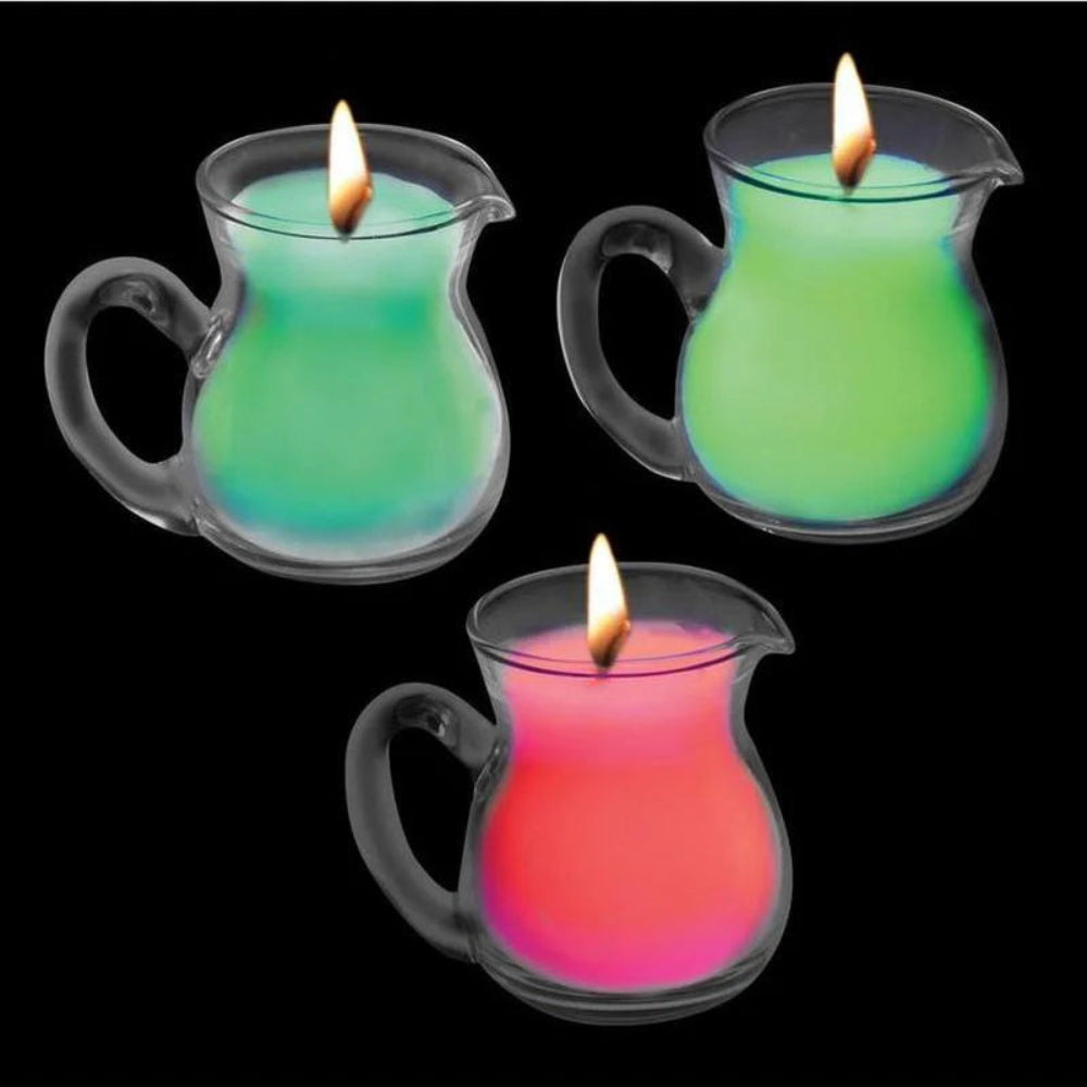 MS 'Glow Pour' Blacklight Reactive Drip Candle Set 3pk